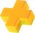 Cross yellow icon